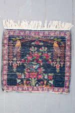 TC005 Pair of Antique Kerman Bird Decorative Carpet003