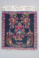 TC005 Pair of Antique Kerman Bird Decorative Carpet004