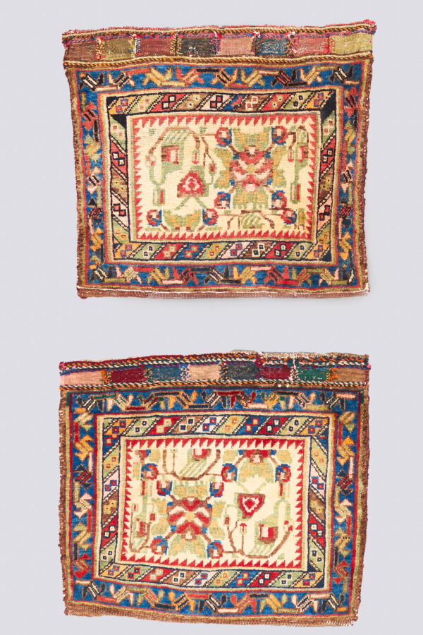 Pair of antique Golfarang Saddlebag faces 2