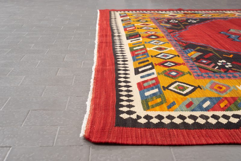 New Weave Rare Fine Bijdar Red Toranj Killim