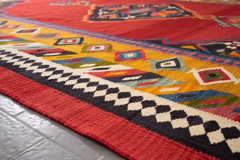 New Weave Rare Fine Bijdar Red Toranj Killim