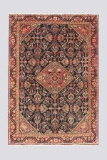 Semi Antique MeshkAbad Golfarang Carpet