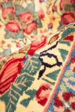 Vintage Esfandeghe Rose Bushes Cream Fine Carpet