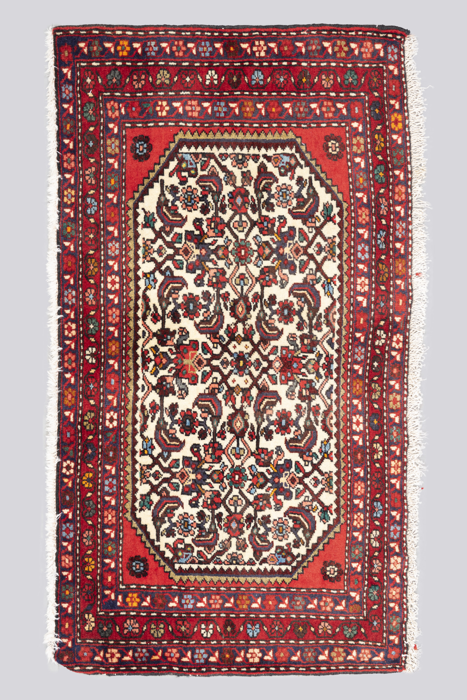 Rca-062- Vintage Rudbar Mahi Poshti Carpet 0.63Sqm 1