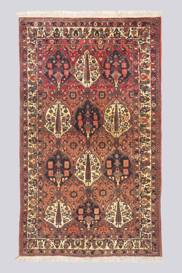 Vintage Bakhtiari Cypress Lattices Carpet 4.62SQM