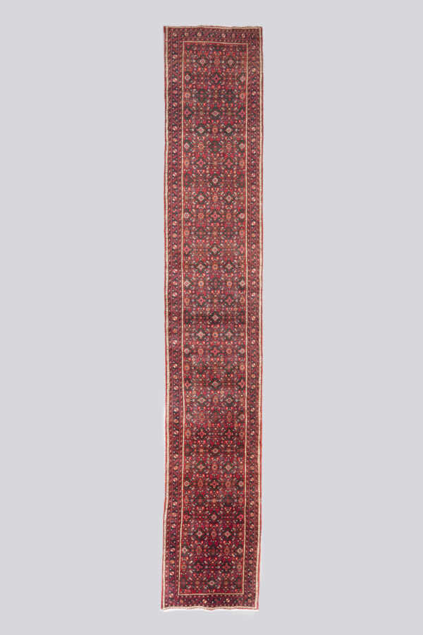 Vintage Hamadan Mahi Carpet Runner 4.21 SQM