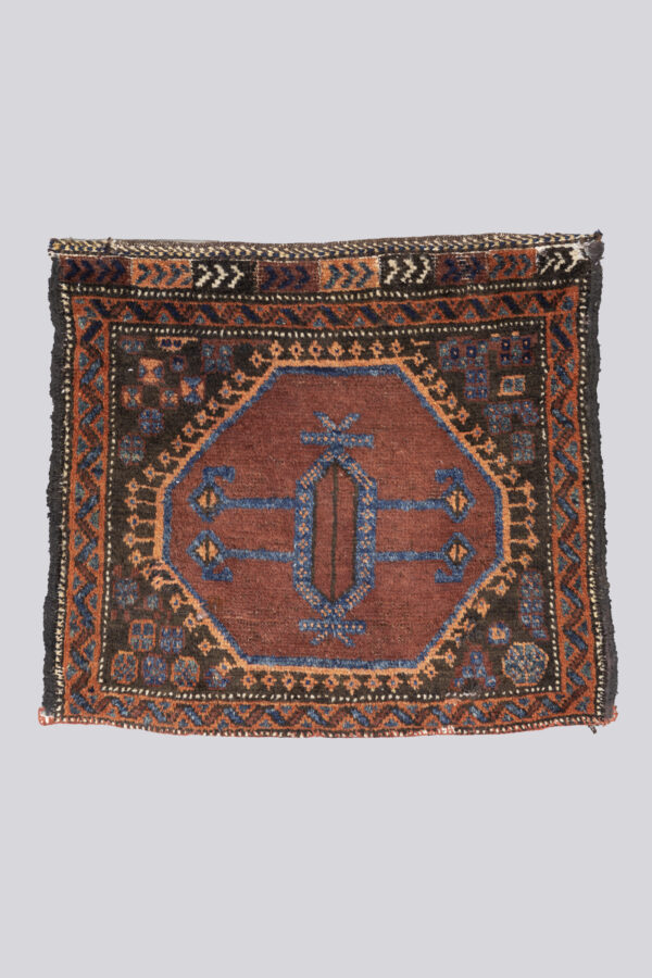 Antique Jazmourian Tornaj Carpet Saddle bag face 2