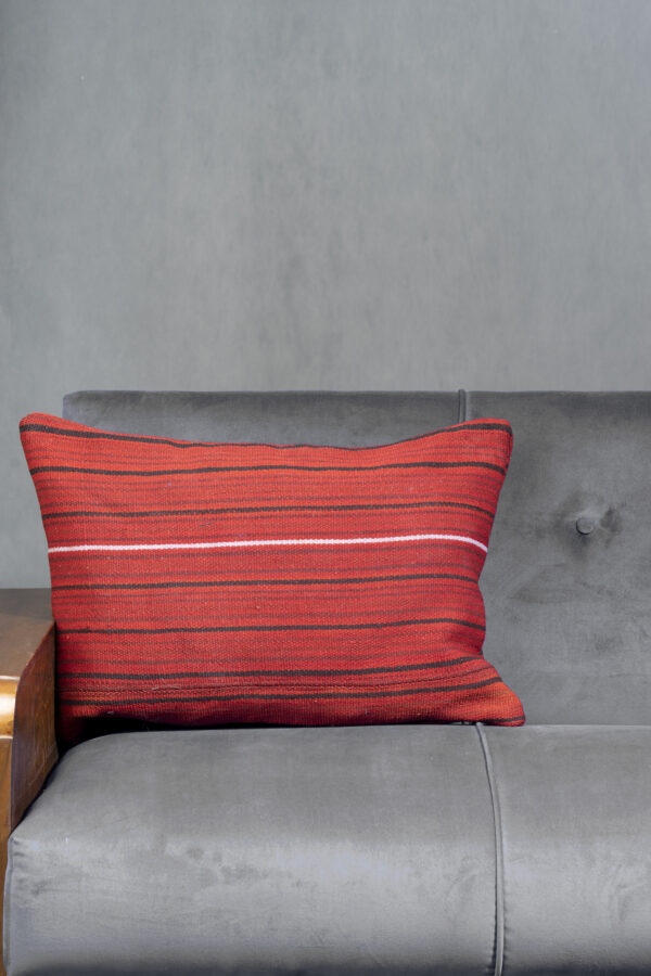 Red Striped Jajim Rectangle Cushion 60x40cm