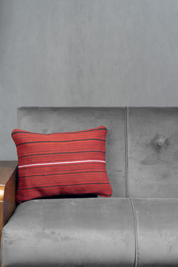 Red Striped Jajim Rectangle Cushion 40x30cm
