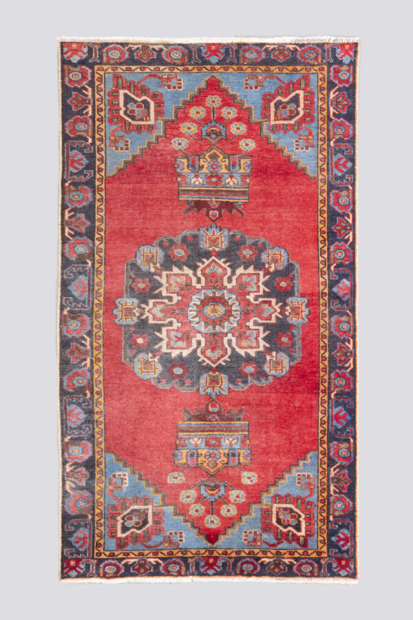 Vintage Afshar Crown Vintage Worn Carpet 2.4SQM