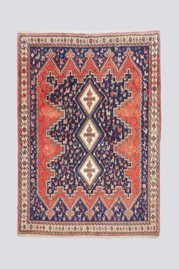 Vintage Afshar Panj Kaleh Carpet 3.2 SQM