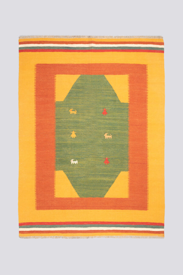 New Weave Qashqai Green Pastures Kilim 4.6SQM