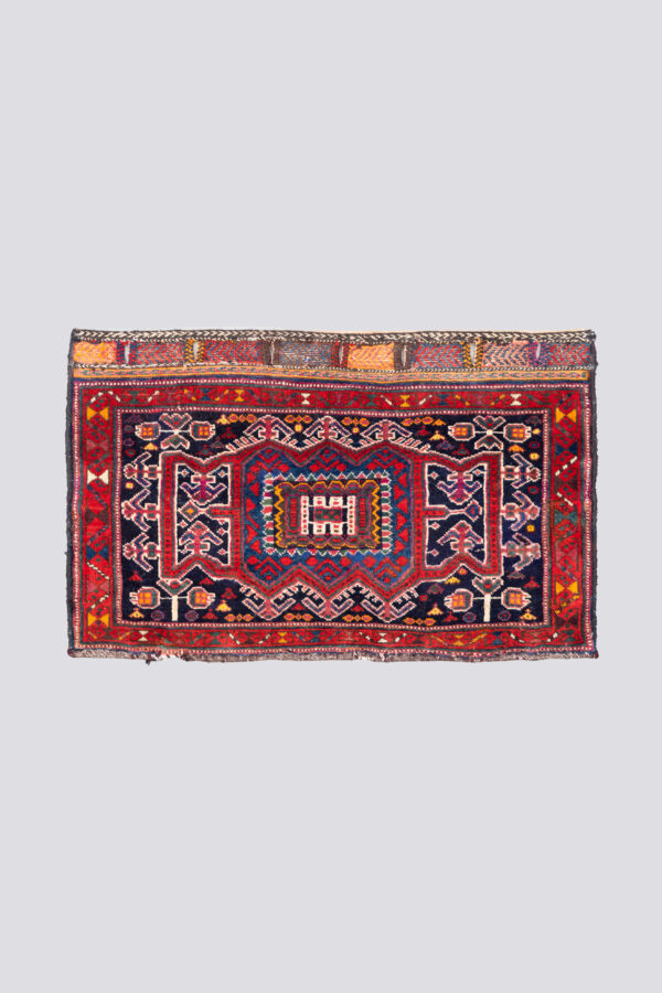 Antique Afshar Citadel Carpet Saddlebag Face 2 0.5SQM