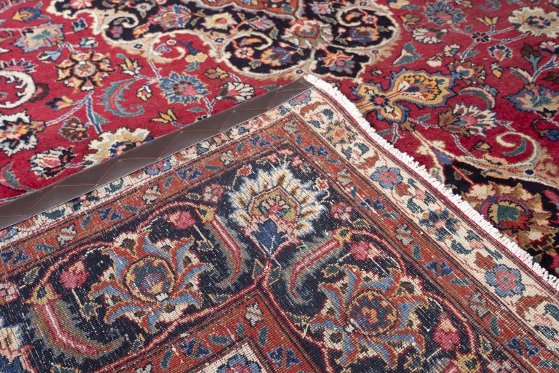 Mashhad Maroon Floral Lachak Toranj Carpet 350*250Cm - Image 11