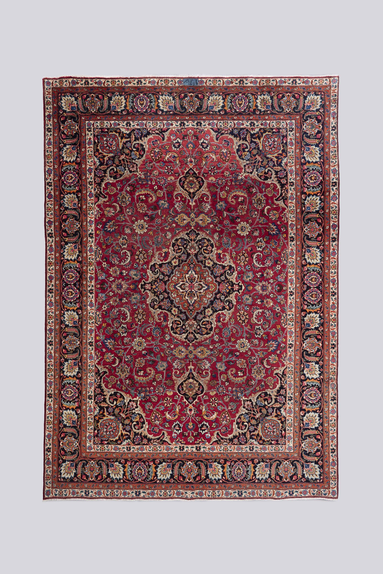 Rca118-Carpet-2 Mashhad Maroon Floral Lachak Toranj Carpet 350*250Cm