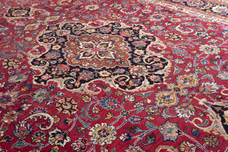 Mashhad Maroon Floral Lachak Toranj Carpet 350*250Cm - Image 6