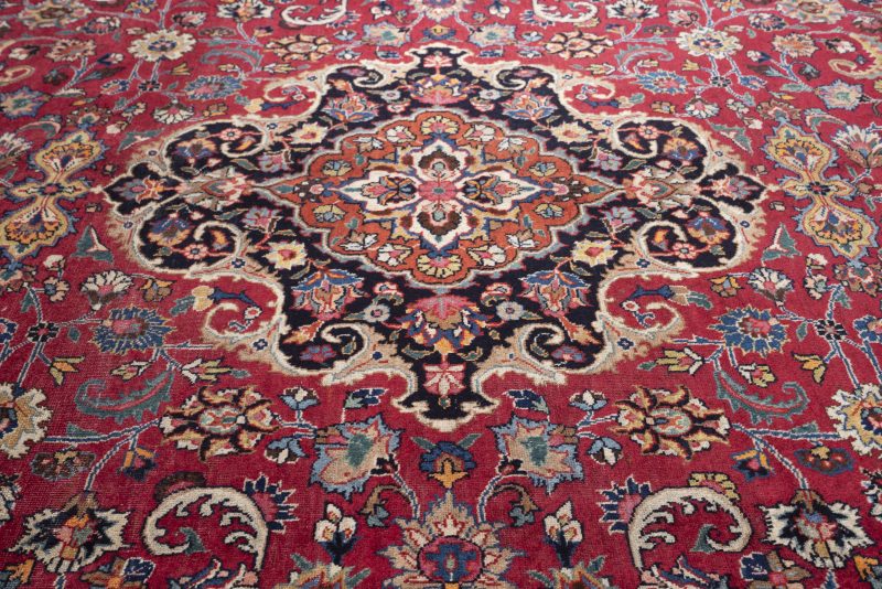 Mashhad Maroon Floral Lachak Toranj Carpet 350*250Cm - Image 5