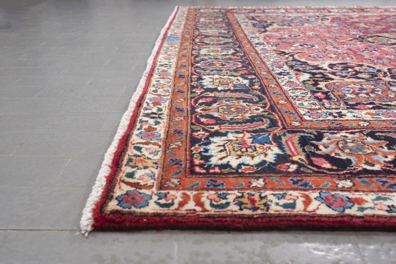 Mashhad Maroon Floral Lachak Toranj Carpet 350*250Cm - Image 4