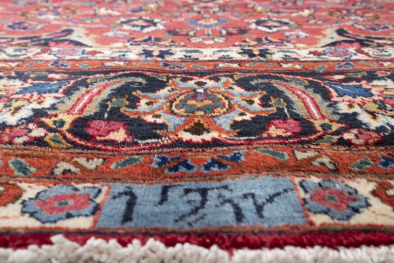 Mashhad Maroon Floral Lachak Toranj Carpet 350*250Cm - Image 9
