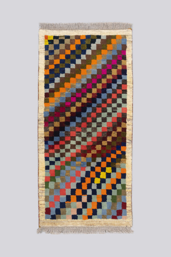 Vintage Qashqai Checkered Gabbeh 1SQM