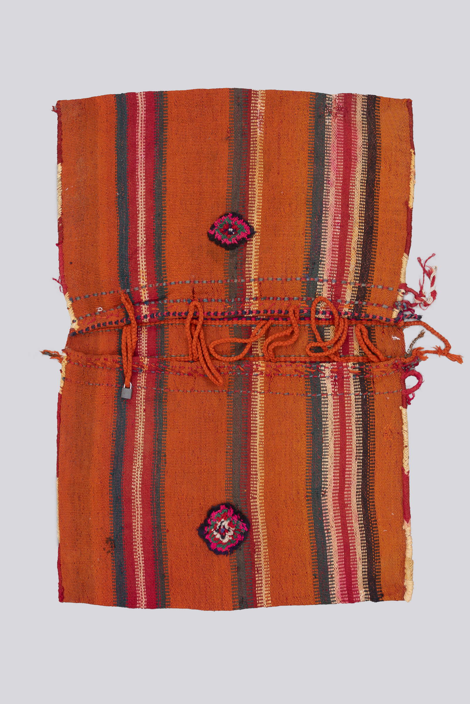 Tns049-Edit Semi Antique Qashqai Jajim Saddle Bag