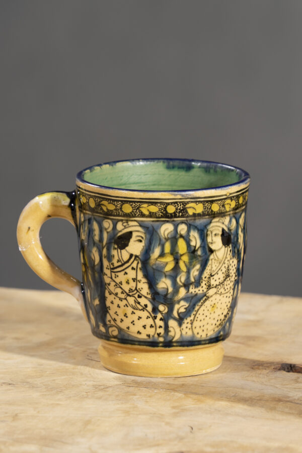 Nishapur Ceramics Hand Painted Large Handel Mug