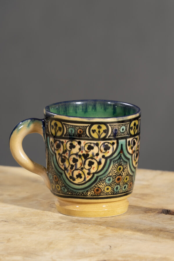 Nishapur Ceramics Hand Painted Large Handel Mug