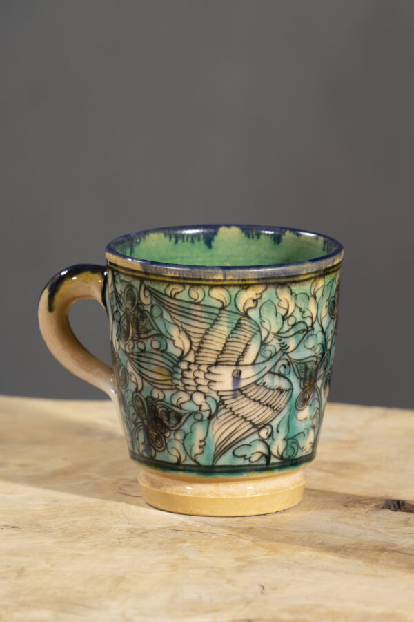 Nishapur Ceramics Hand painted Handled Large Mug