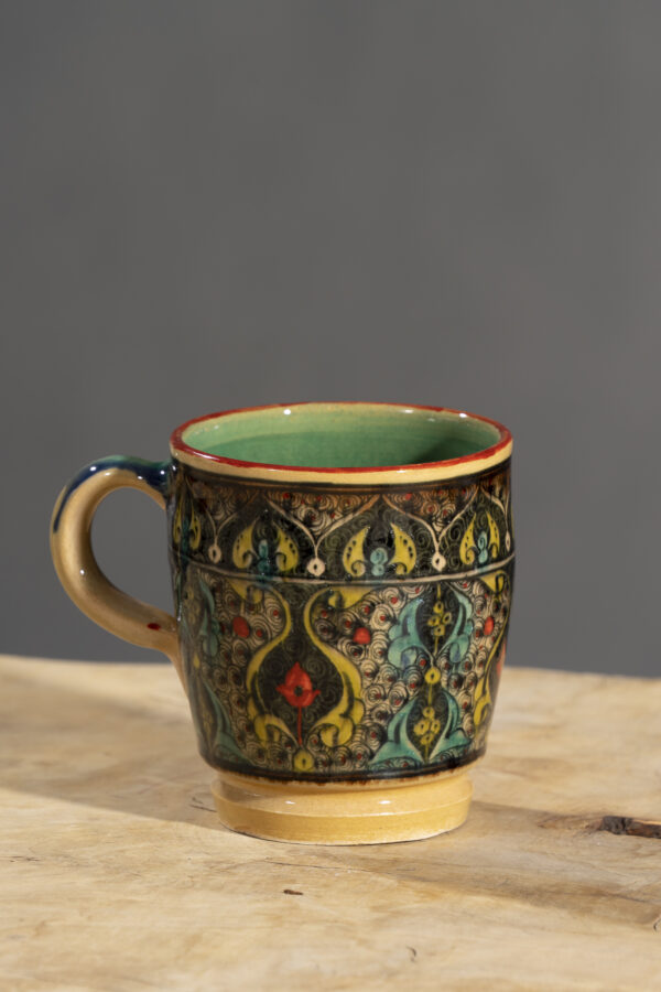 Nishapur Ceramics Hand Painted Handled Large Mug