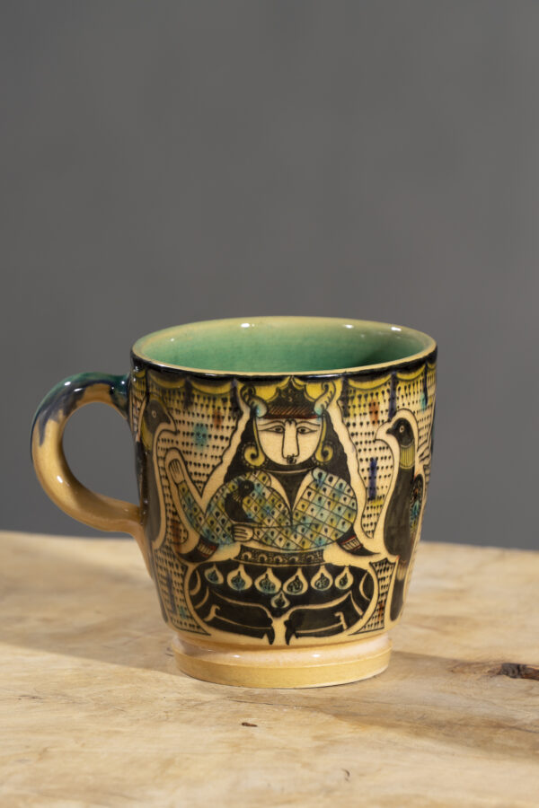 Nishapur Ceramics Hand Painted Handled Large Mug