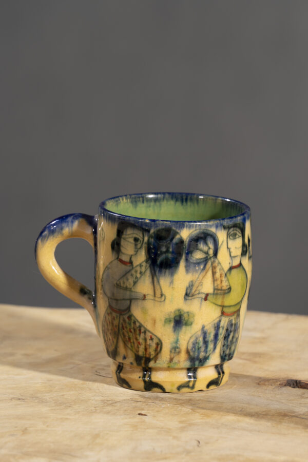 Nishapur Ceramics Hand Painted Handled Large Mug