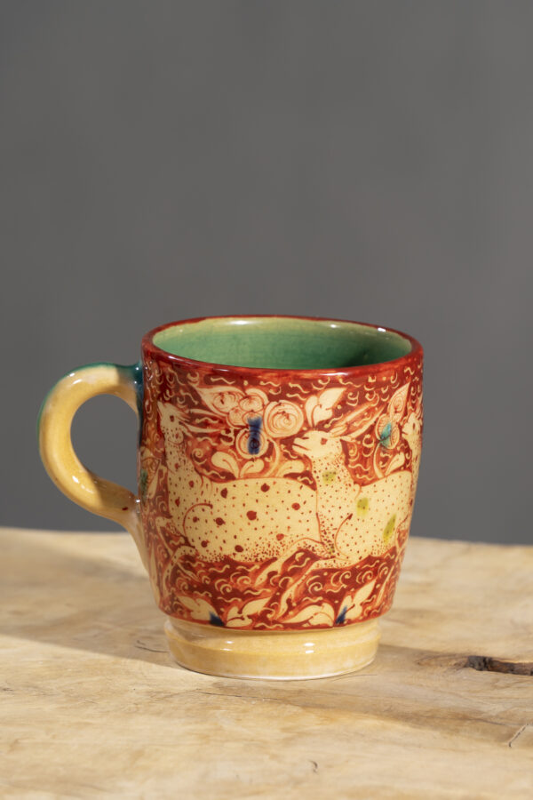 Nishapur Ceramics Hand Painted Handled Large Mug