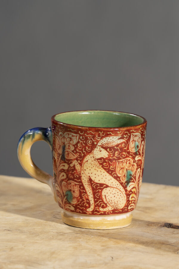 Nishapur Ceramics Hand Painted Handled Large Mug