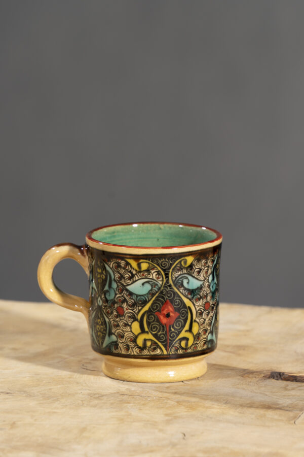 Nishapur Ceramics Hand Painted Handled Mug