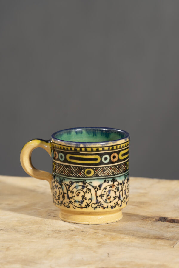 Nishapur Ceramics Hand Painted Handled Mug