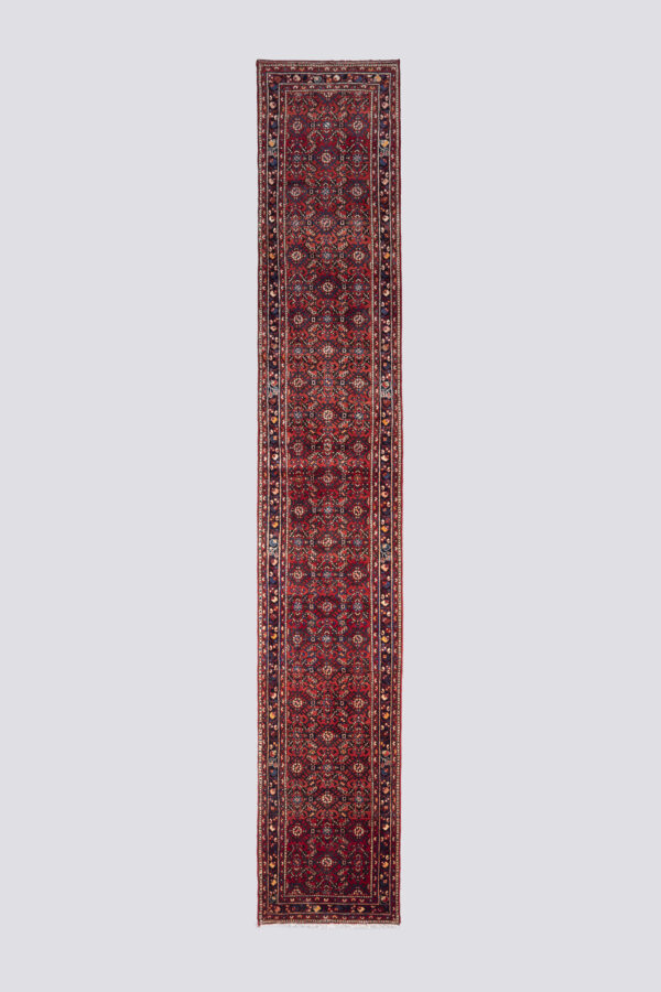 Vintage Hossein Abad Mahi Long Carpet Runner 4.4SQM