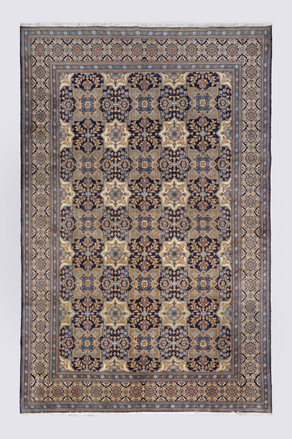 Contemporary Fine 50 Raj Tabriz Tiles Carpet 5.8SQM