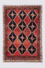 Vintage Dehaj Diamond Lattice Persian Rug c.1950s 285*200CM