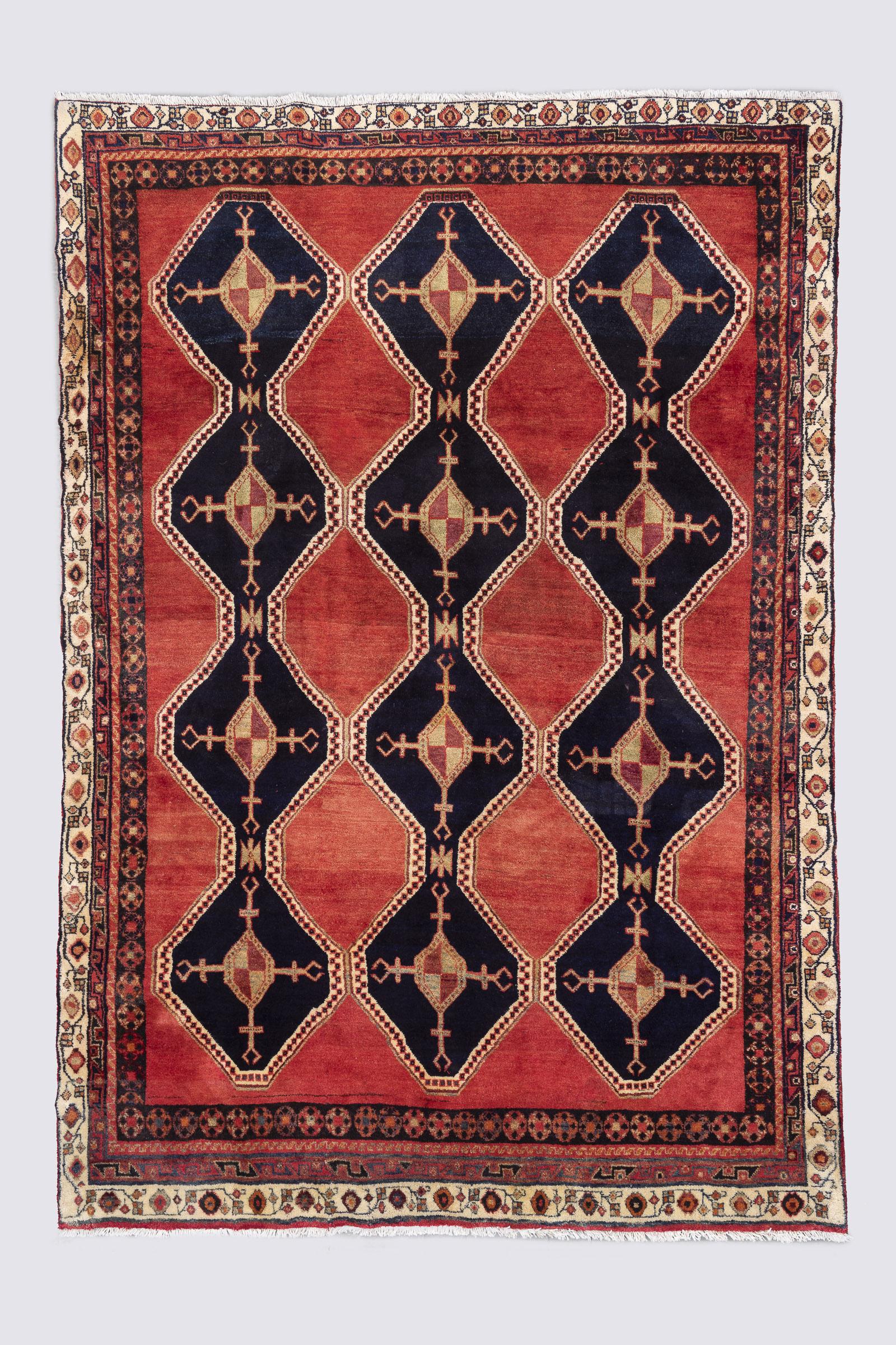 RCA203-Carpet Vintage Dehaj Diamond Lattice Persian Rug c.1950s 285*200CM - Image 1