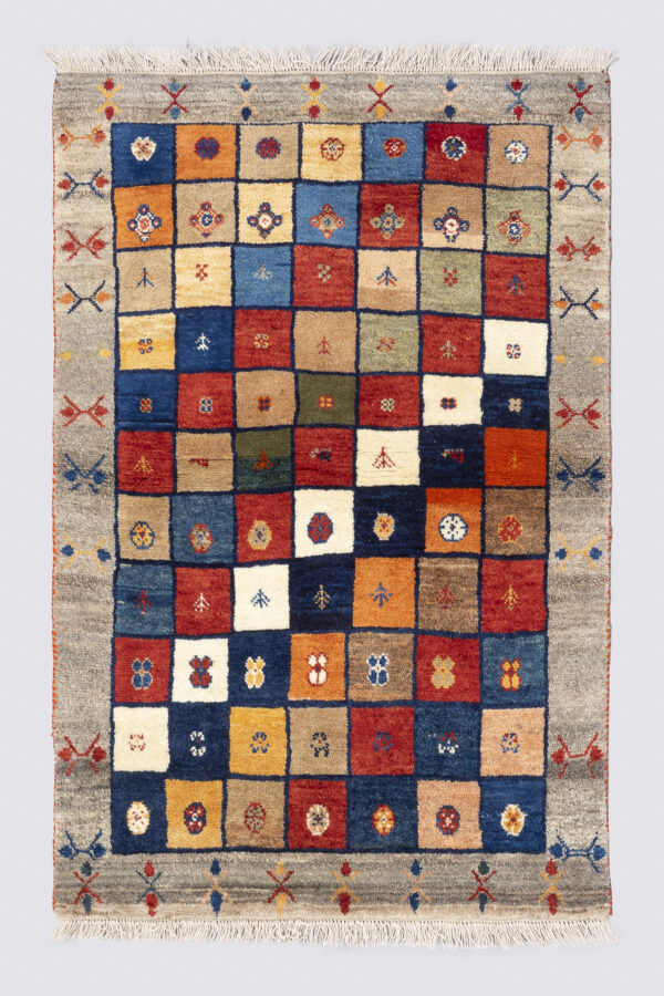 Vintage Qashqai Azonir Squares Gabbeh 1.5SQM