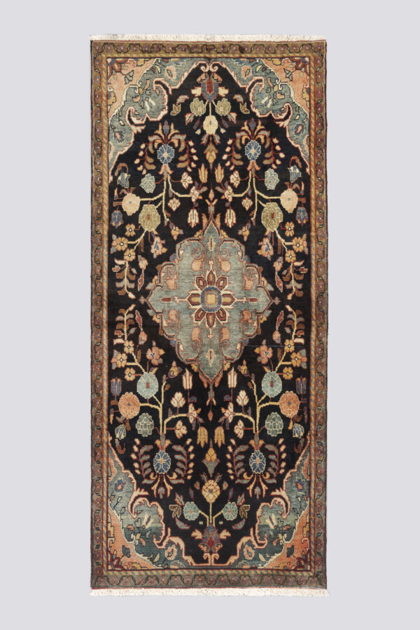 Vintage Hamedan Cyan Lachak Toranj Carpet 2.5SQM