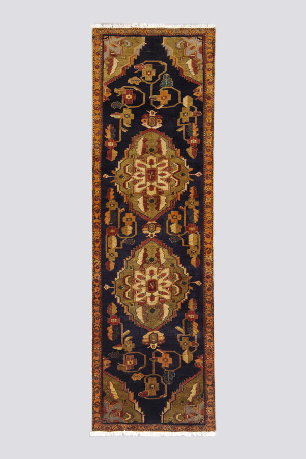 Semi Antique Double Toranj Heriz Carpet Runner 2.8SQM