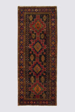Antique Qara Dagh Caucasian Triple Toranj Carpet 304*121CM
