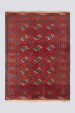 Fine Torkaman Yamut Mari Gool (Elephant feet) Carpet 145*110CM