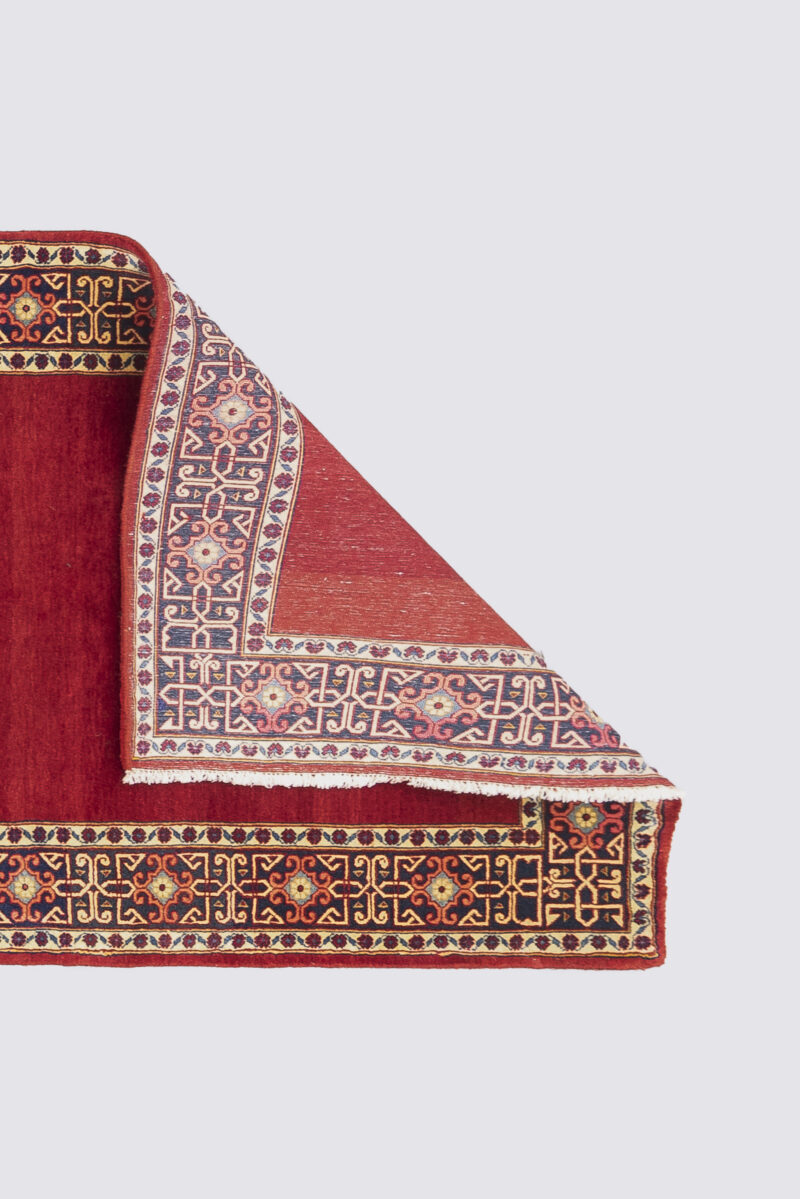 Fine Kashan Minimal Red Carpet Runner 385*92Cm - Image 2