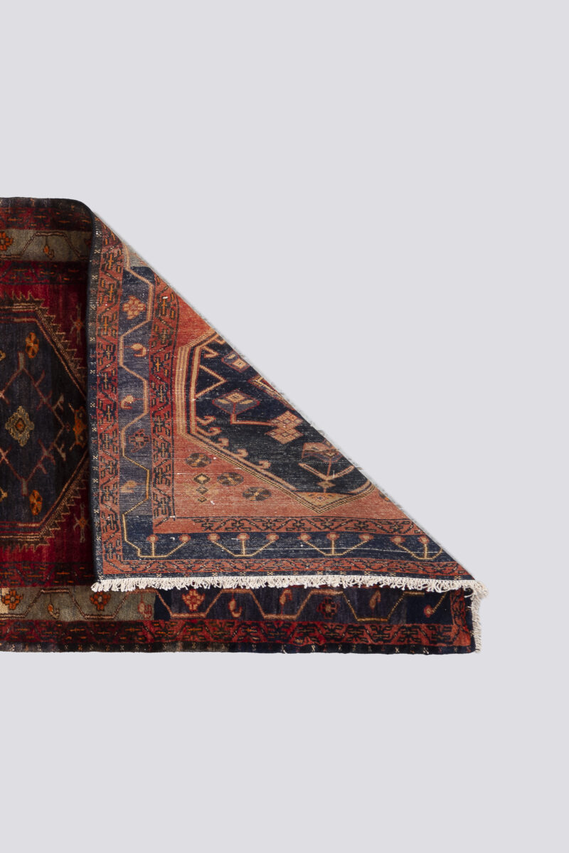 Antique Garoos Bijar Hexagonal Medallion Carpet Runner 385*123Cm - Image 2
