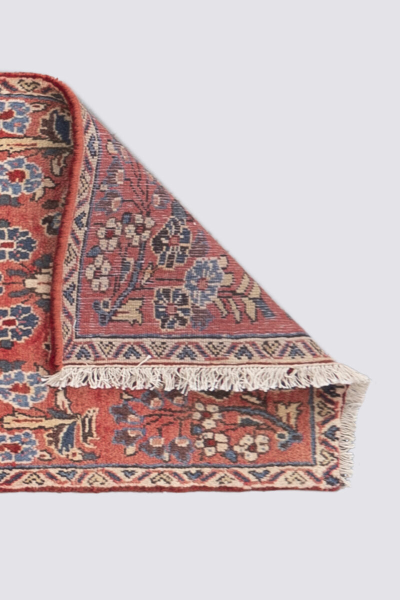 Semi Antique Sarouk American Flower Carpet Runner 375*55Cm - Image 2