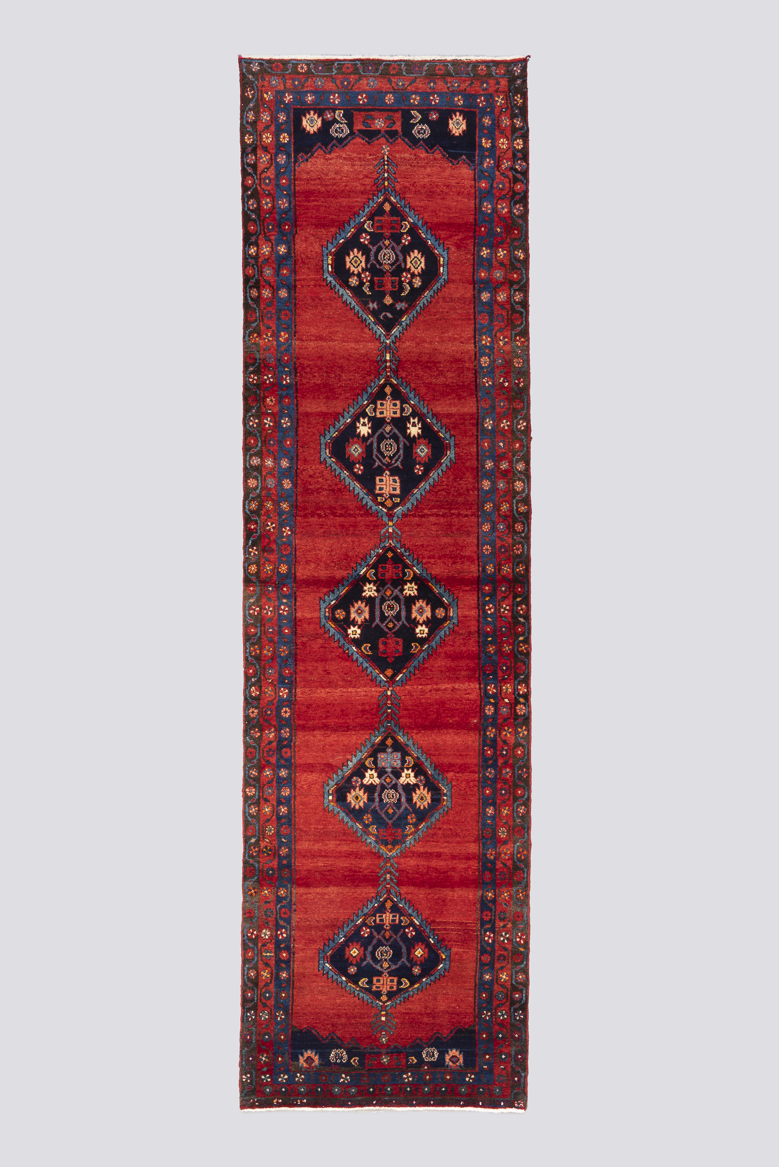 Rca280-Edit-Carpet Semi Antique Balouch 5 Toranj Carpet Runner 376*102Cm - Image 1
