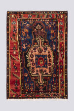 Antique Nahavand Nili Qalat Figures Carpet 152*105CM