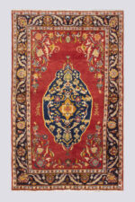 Antique Fine Hamedan Armenian Lachak Toranj Carpet 162*104CM